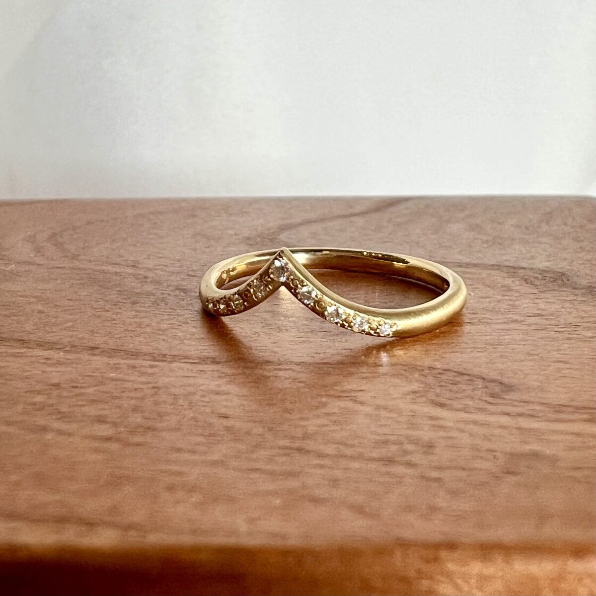 Yellow Gold and Diamond Contour Band