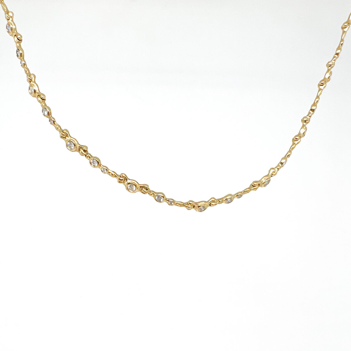 Yellow Gold and Diamond Choker Necklace