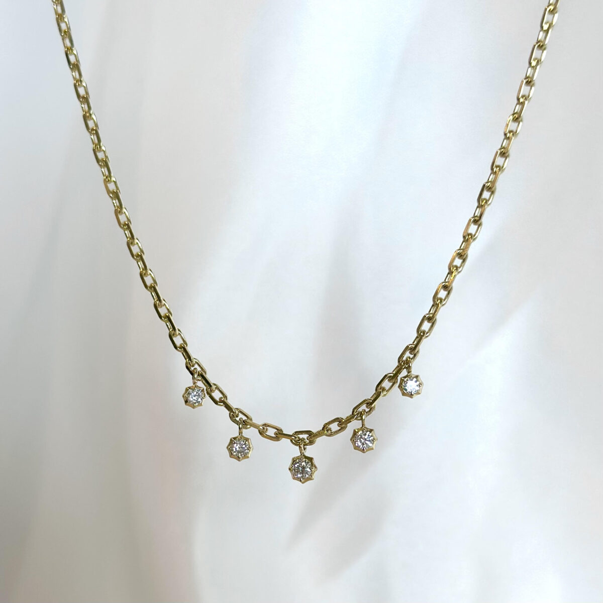 Small Sophisticate Hanging Diamond Necklace