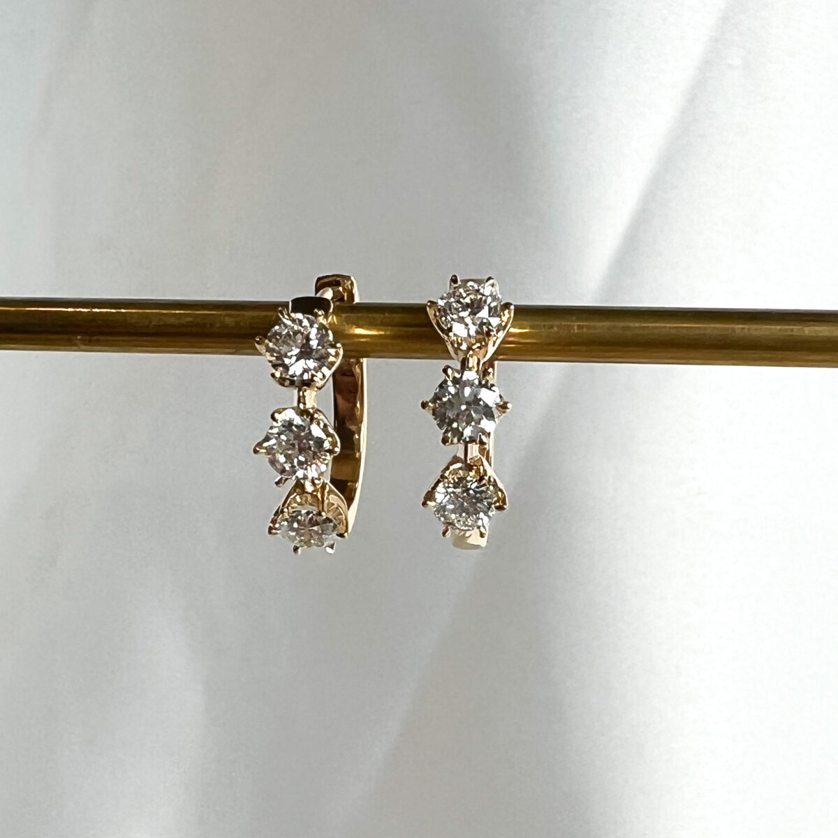 Starry Night Diamond Snap Hoops