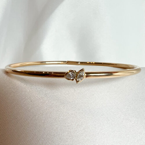 Gold and Diamond Posey Plie Bangle