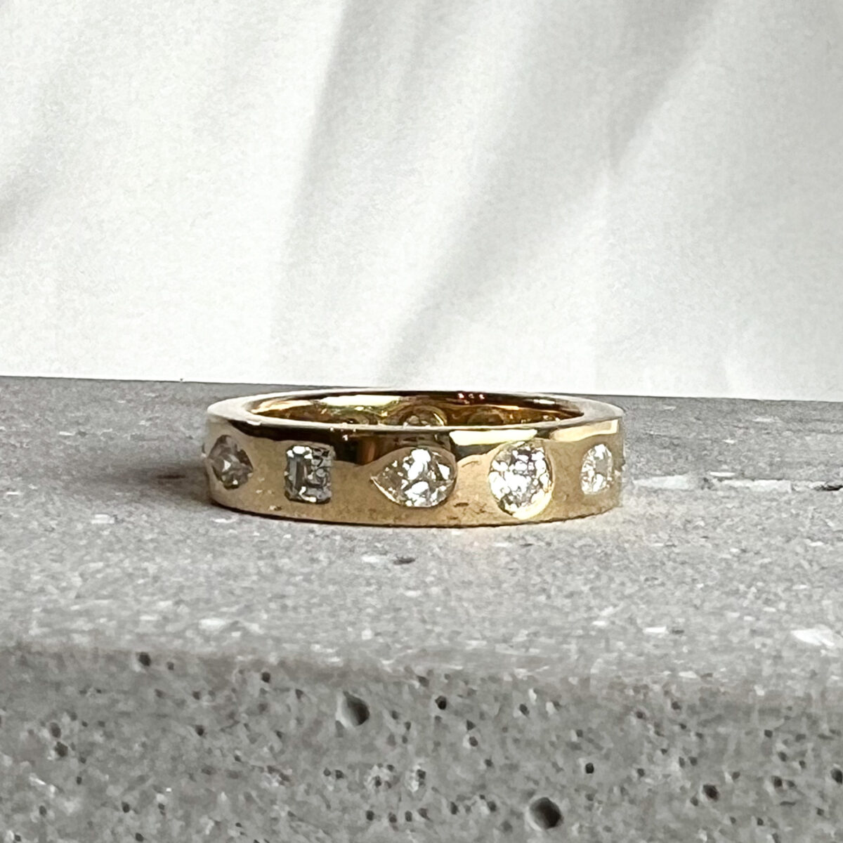 Yellow Gold Fancy Diamond Band