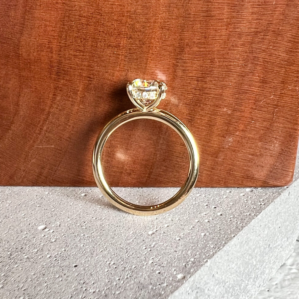 Yellow Gold and 1.73 CT Diamond Solitaire Engagement Ring