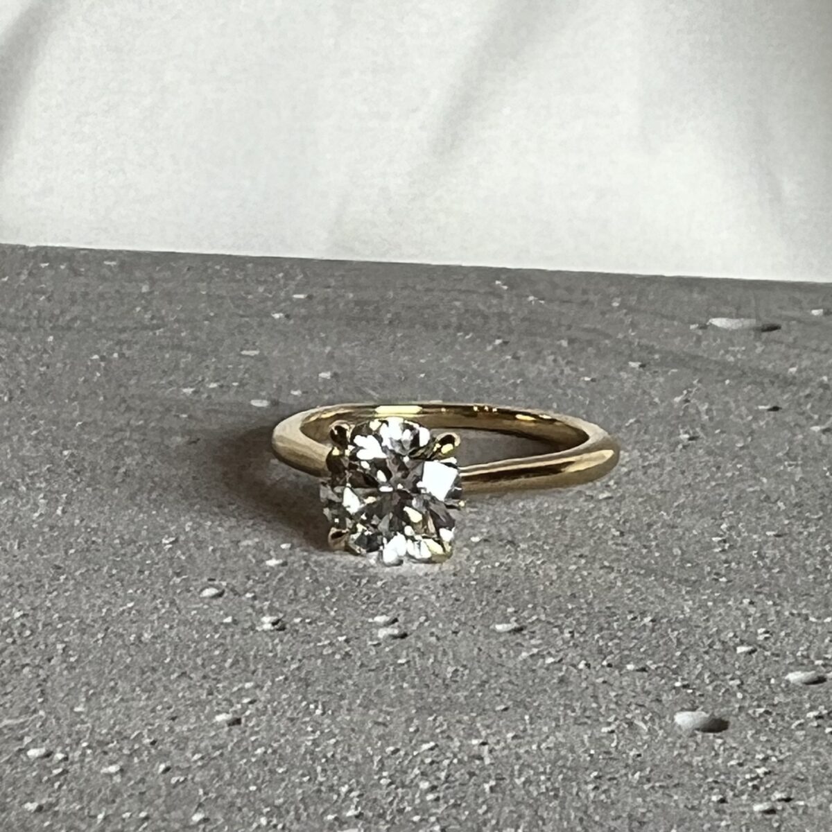 1.80Ct Yellow Gold and Diamond Engagement Ring