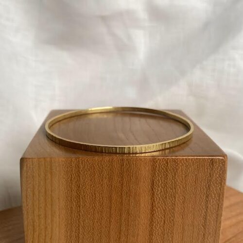 Yellow Gold Hammered Bangle