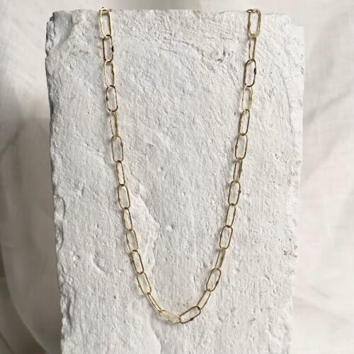 18 karat Yellow Gold Oval Link Chain Necklace