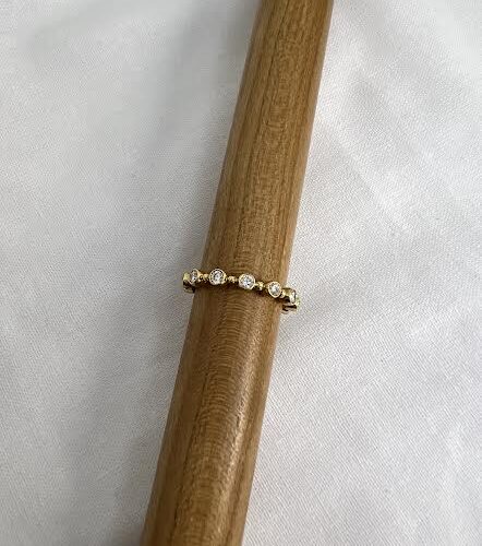 Yellow Gold, Diamond "Bubble" Band