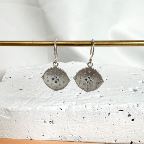 Sterling Silver and Sapphire Sky Earrings