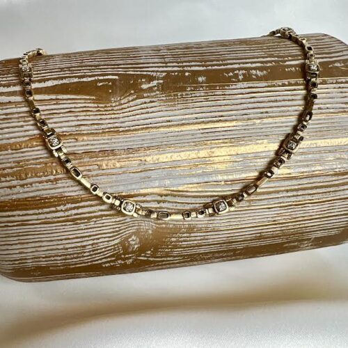 Yellow Gold and Diamond Path Necklace