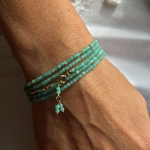 Gemstone Wrap Bracelet - Amazonite