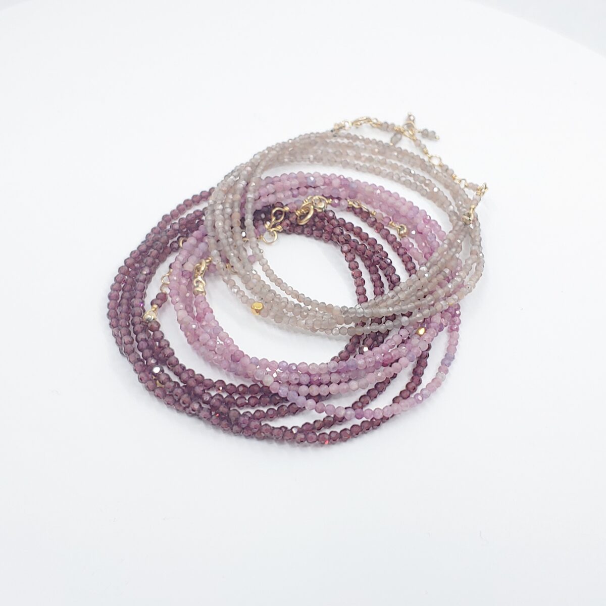 Pink Garnet Bead Wrap