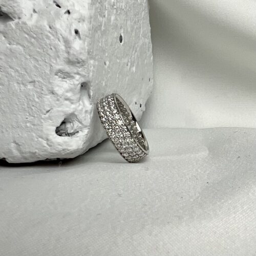 Three Row Diamond Eternity Band