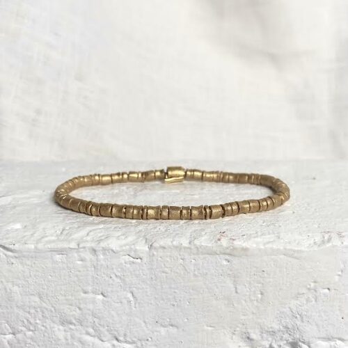 18k Yellow Gold Cylinder Bracelet