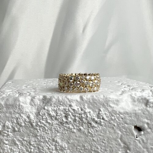 Confetti Ring, Large, Yellow Gold