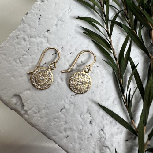 Yellow Gold and Diamond Drop Earrings