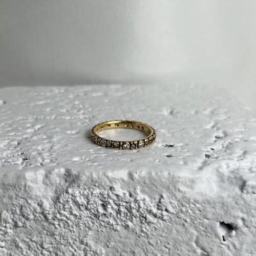 18K and Diamond " Mini 62" Thin Band