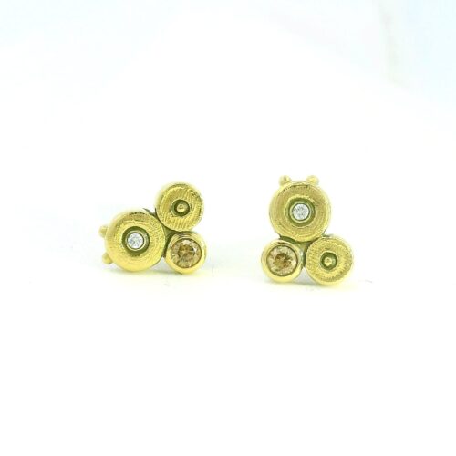 Natural Color Diamond 'Ocean' Stud Earrings