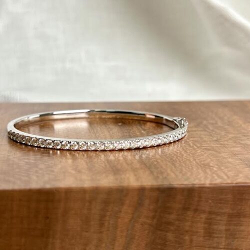 White gold and Diamond Hinge Bracelet