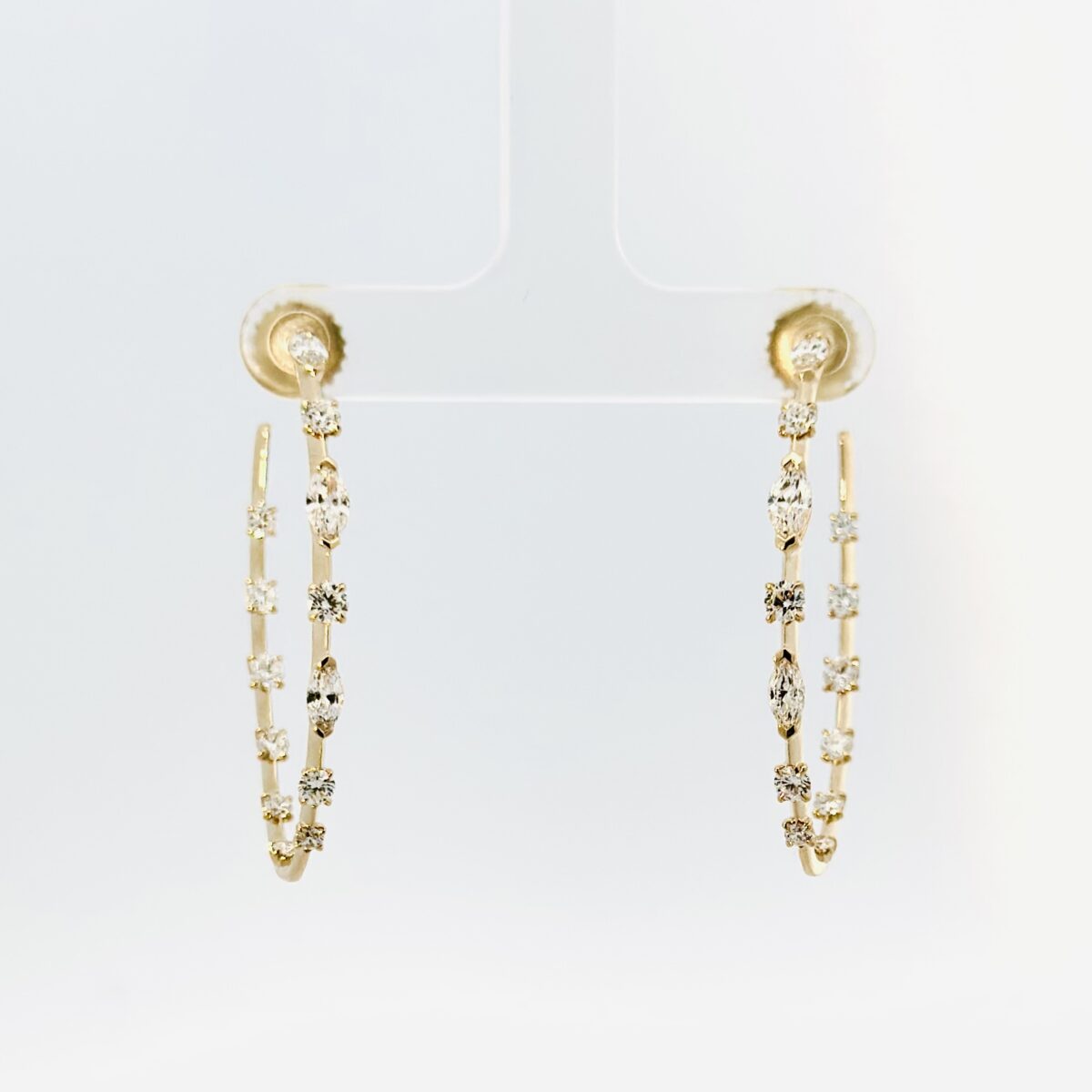 Yellow Gold and Diamond Starry Night Earrings