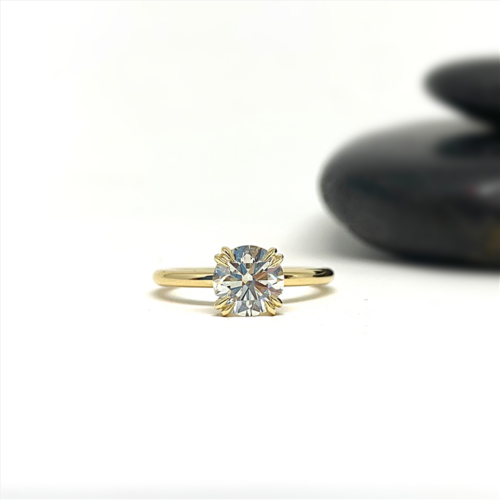 Yellow Gold and 1.20 Diamond Solitaire Ring