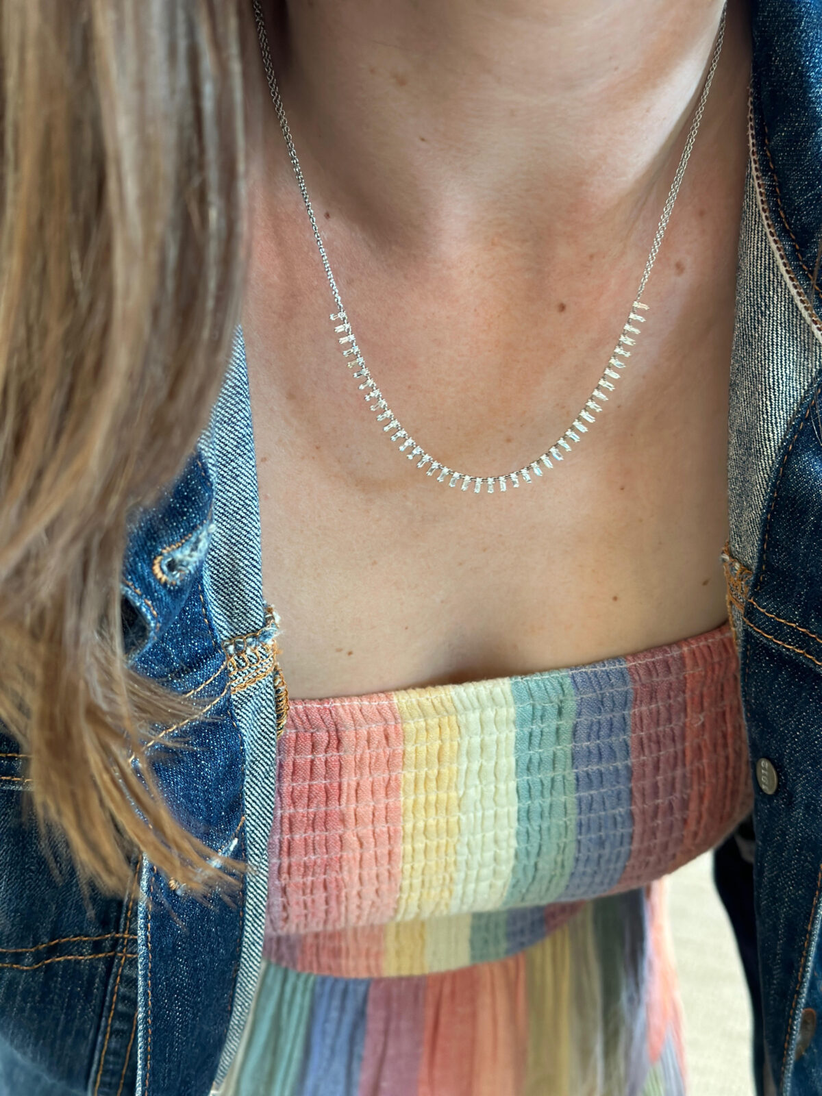 White Gold and Diamond Zeena Necklace