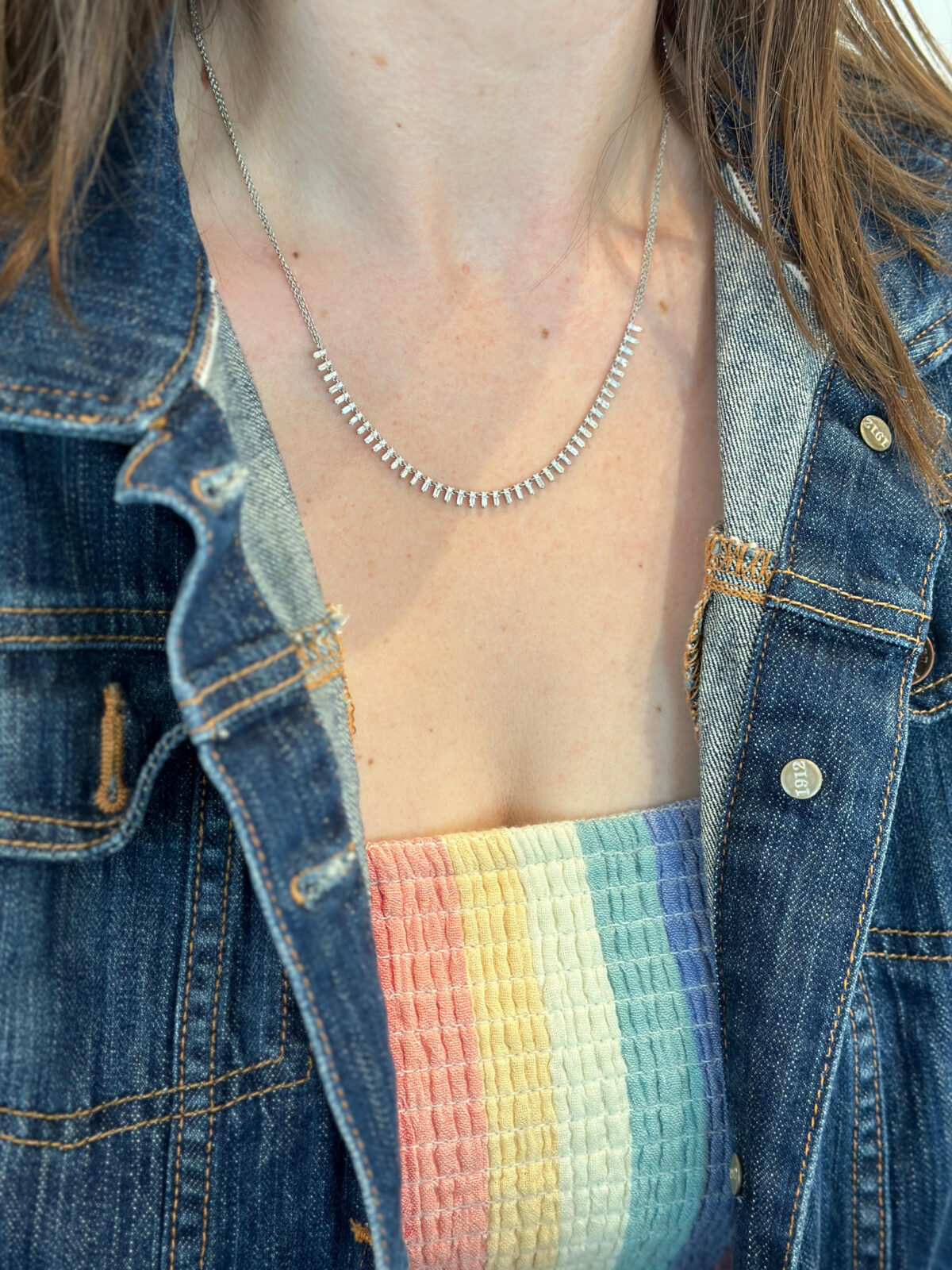 White Gold and Diamond Zeena Necklace