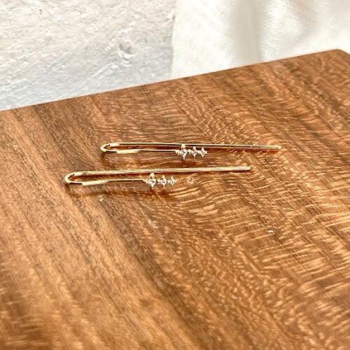 18 karat Yellow Gold and Diamond Threader Earrings