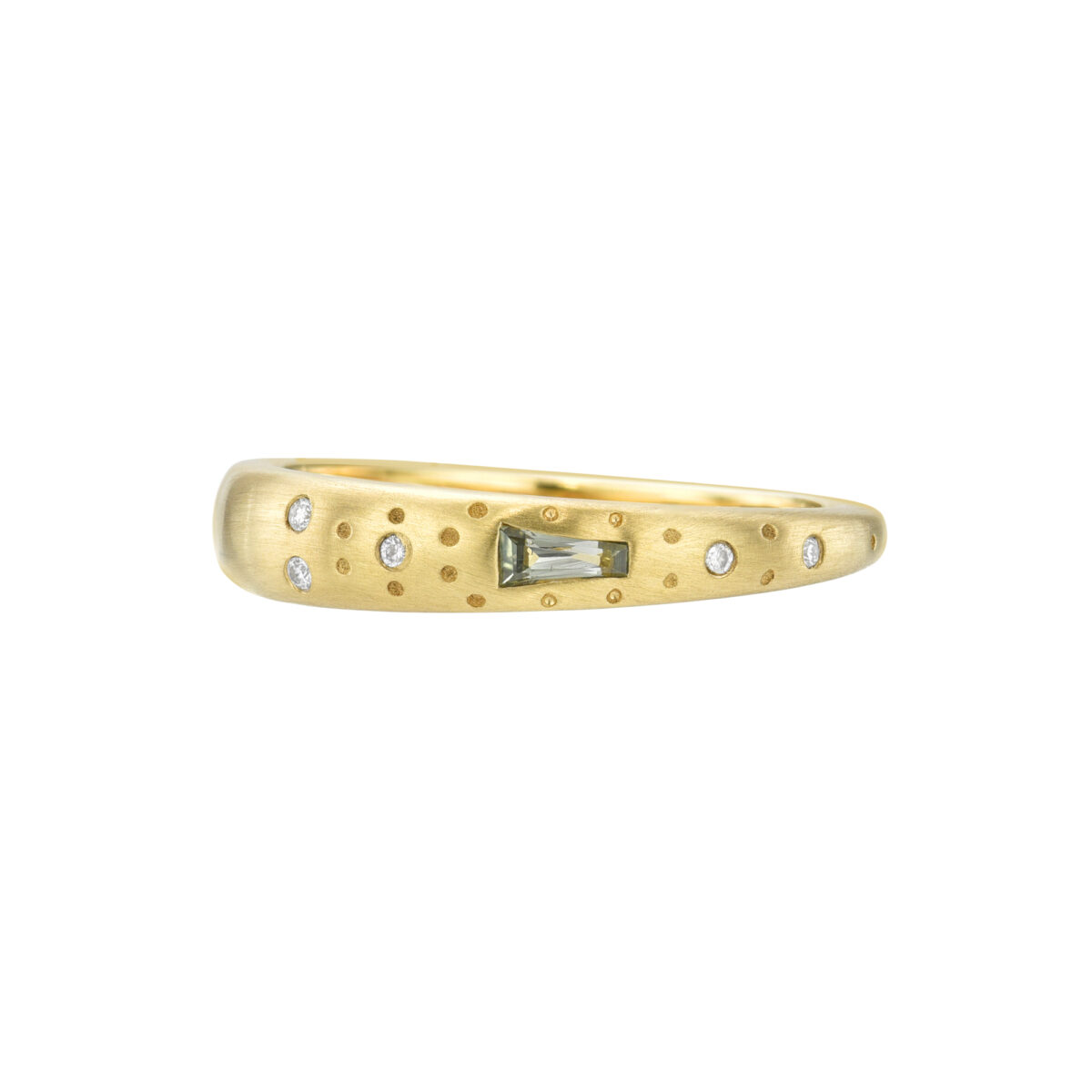 Green Garnet Stacking Ring