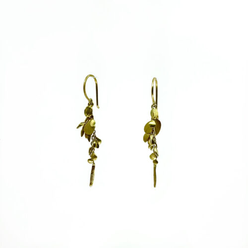 Yellow Gold Short Meadow Earrings