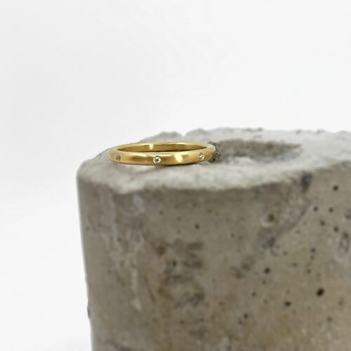 Yellow Gold and Diamond Band