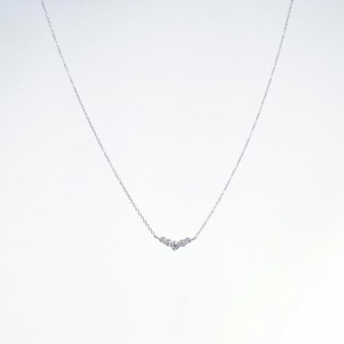 White Gold "Festival" Curve Necklace