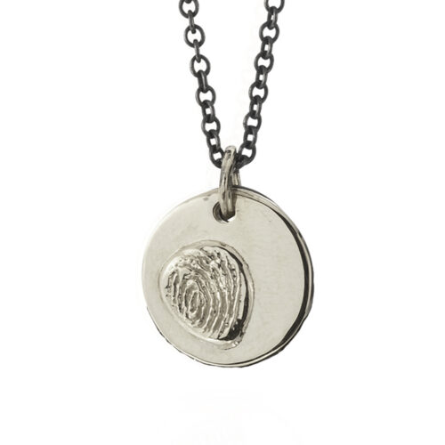 Fingerprint Large Circle Pendant