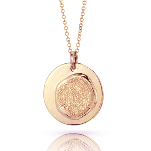 Fingerprint Large Circle Pendant