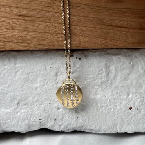 Yellow Gold and Diamond Large Pendant