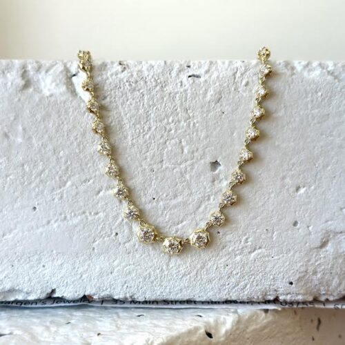 Gold and Diamond Sophisticate Riviera Necklace