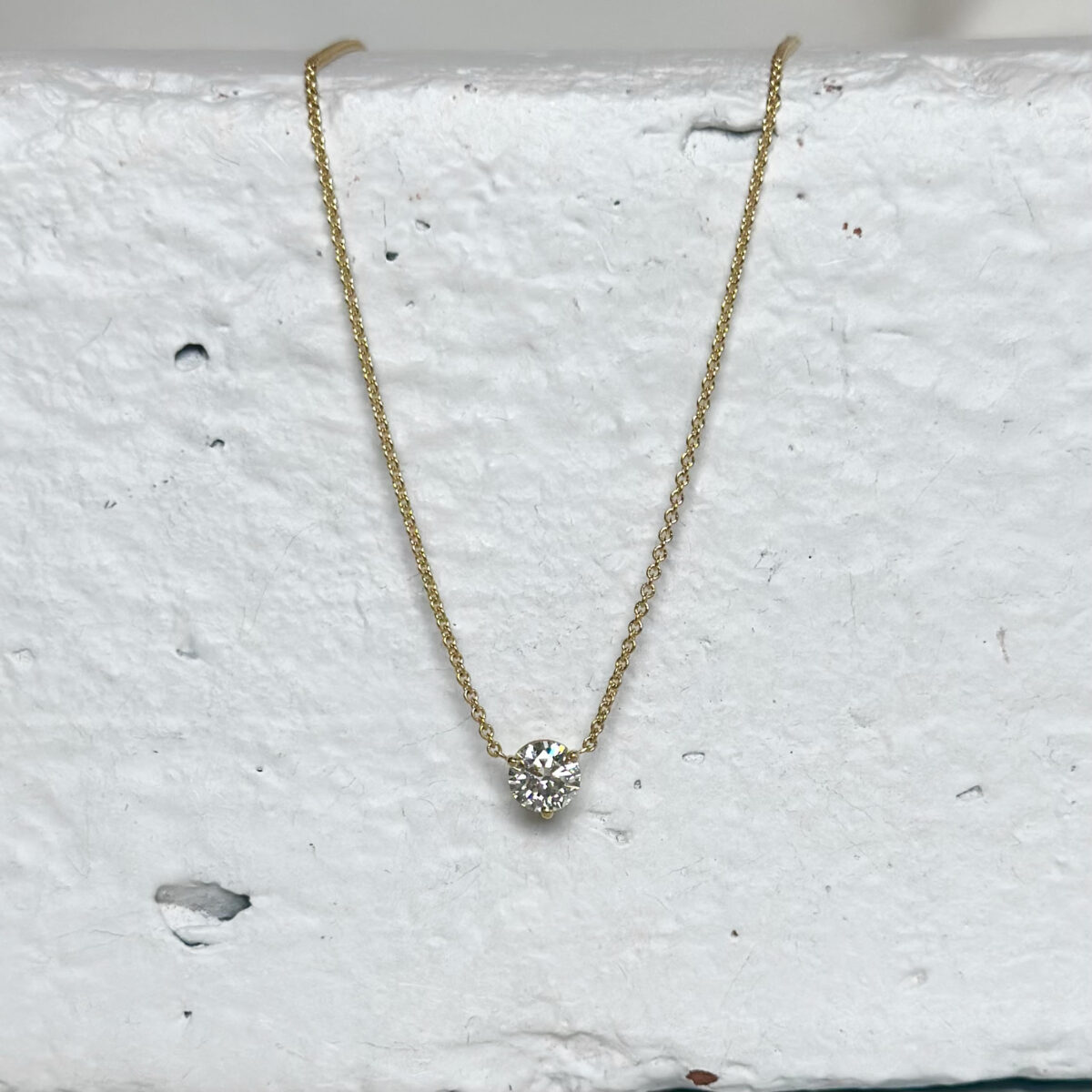 Gold and Diamond 0.90 Carat Pendant