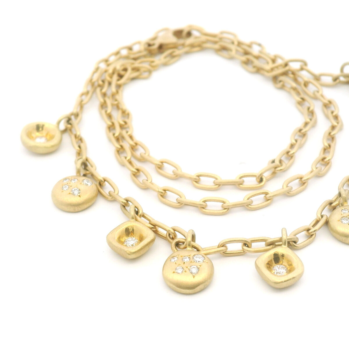 Yellow Gold and Diamond Fringe Necklace