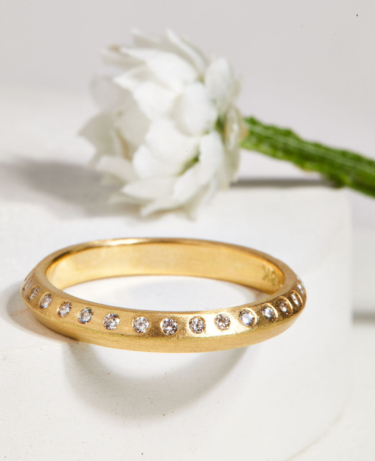 Knife Edge Diamond Eternity Band