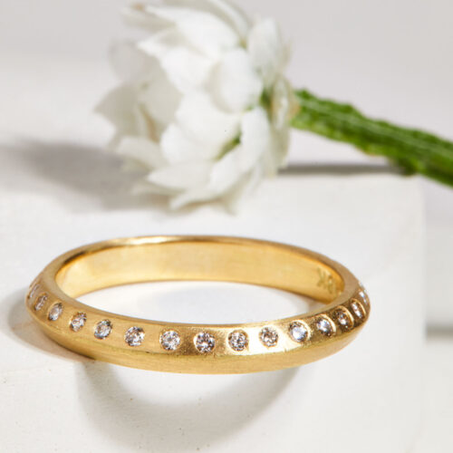 Knife Edge Diamond Eternity Band