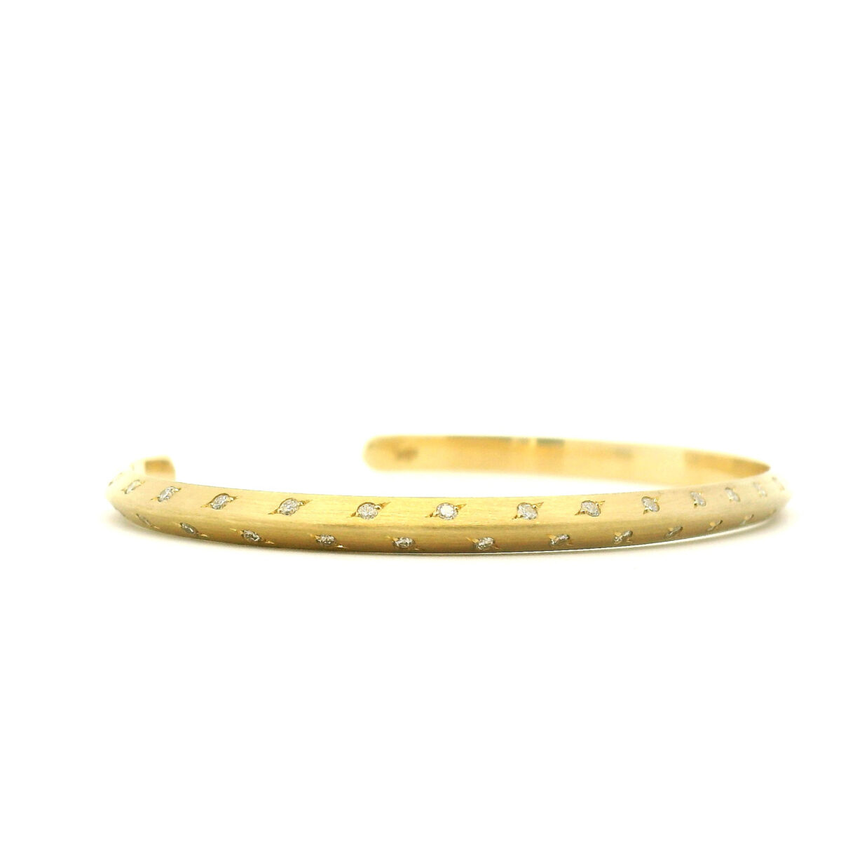 Yellow Gold and Diamond Cuff