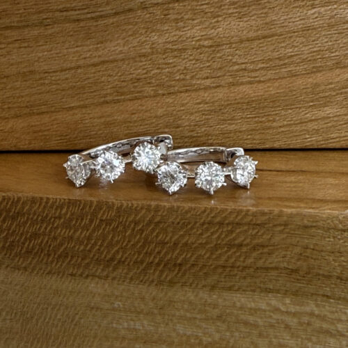 18 karat White Gold and Diamond "Starry Night" Hoop