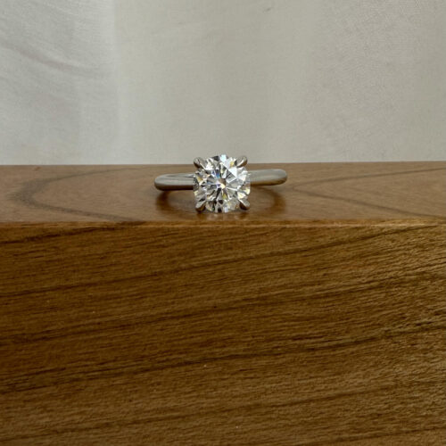 Platinum and Diamond Solitaire Ring, 1.80 CT