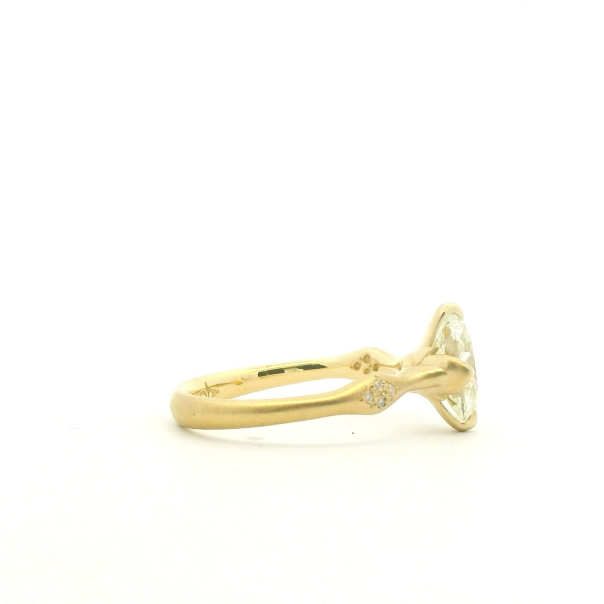 Yellow Gold 'Rosebud' Oval Solitaire