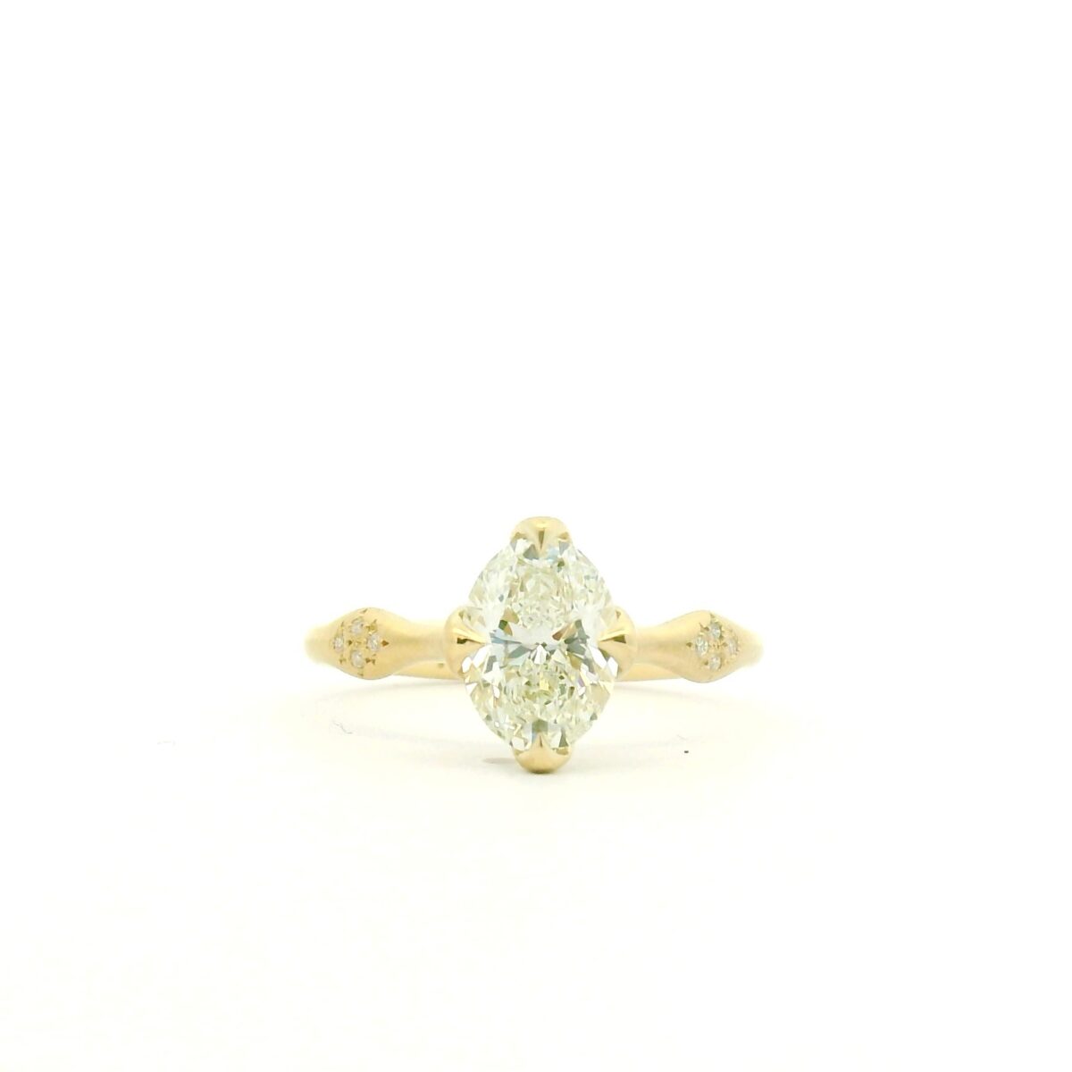 Yellow Gold 'Rosebud' Oval Solitaire