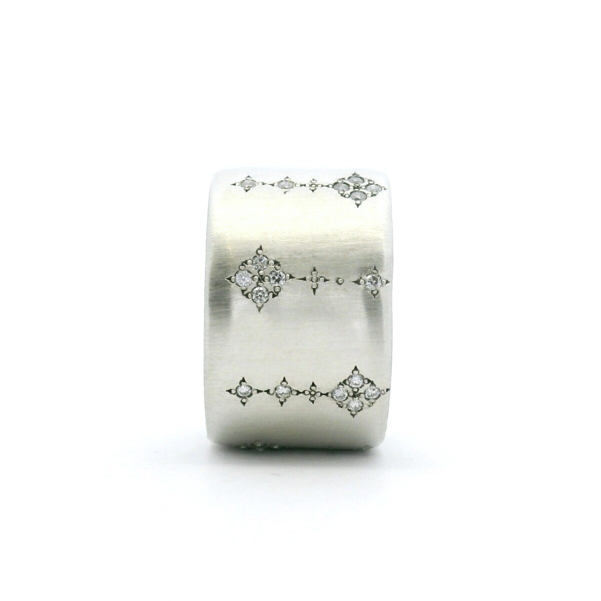 Sterling Silver and Diamond 'Shooting Star' Band