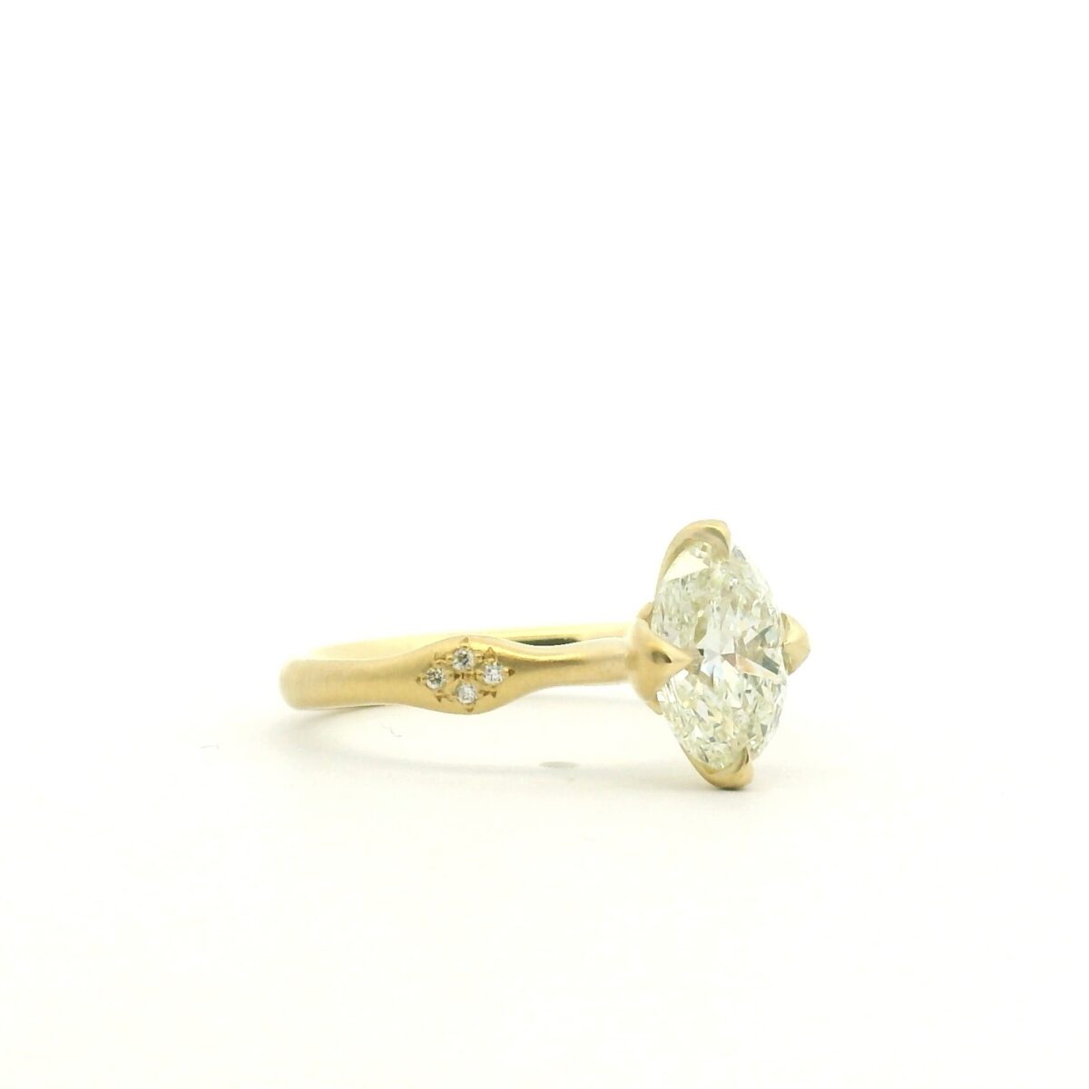 Yellow Gold 'Rosebud' Oval Solitaire