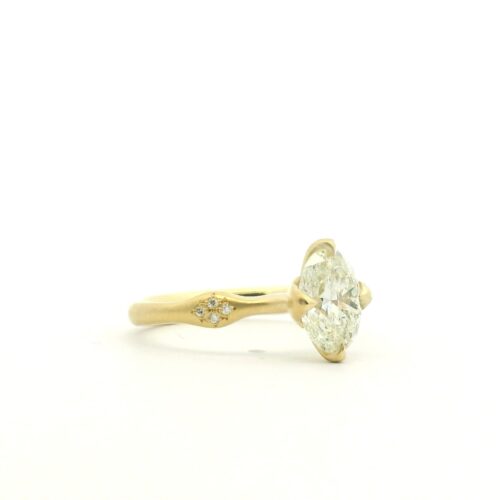 Yellow Gold 'Rosebud' Oval Solitaire