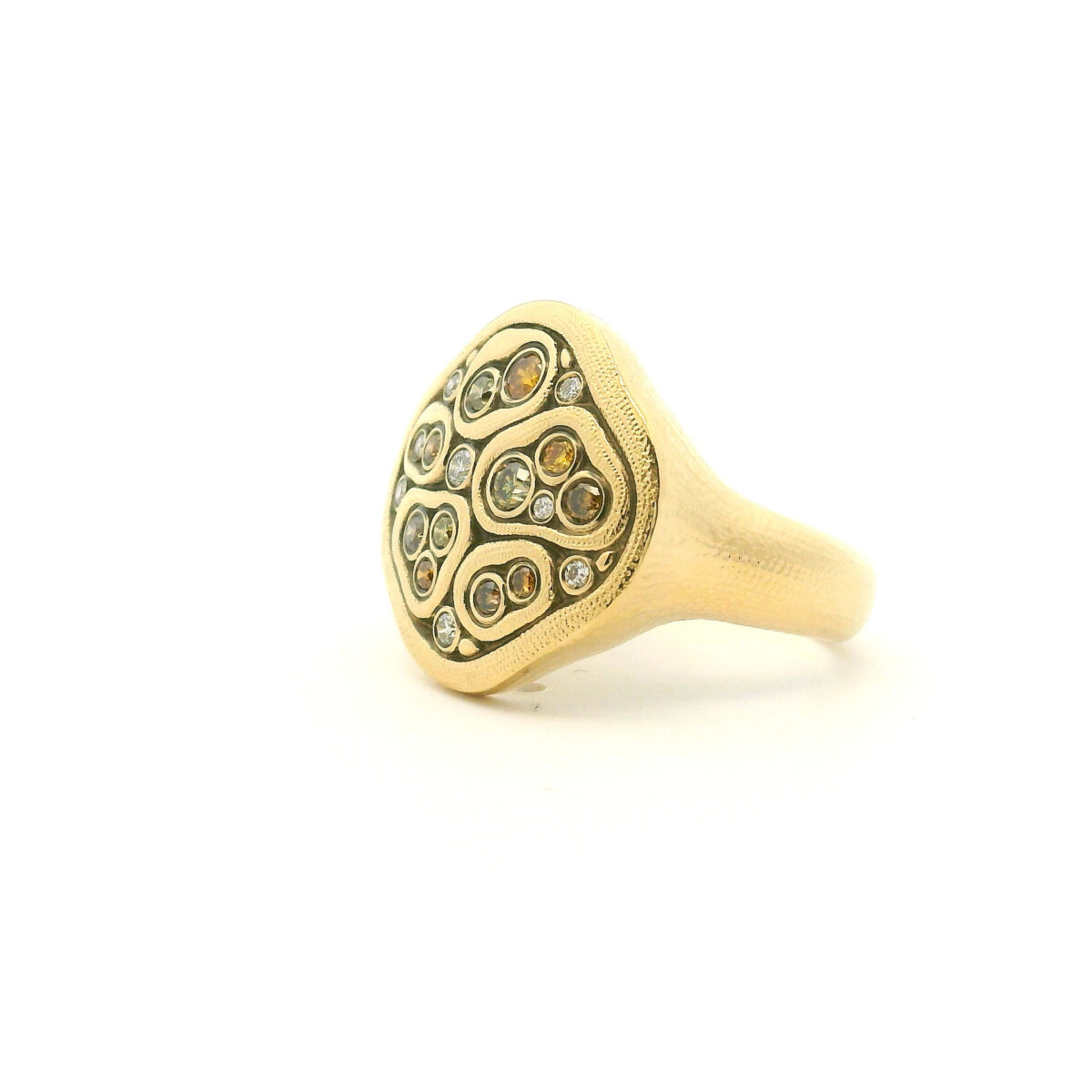 Natural Diamond Swirling Water Ring