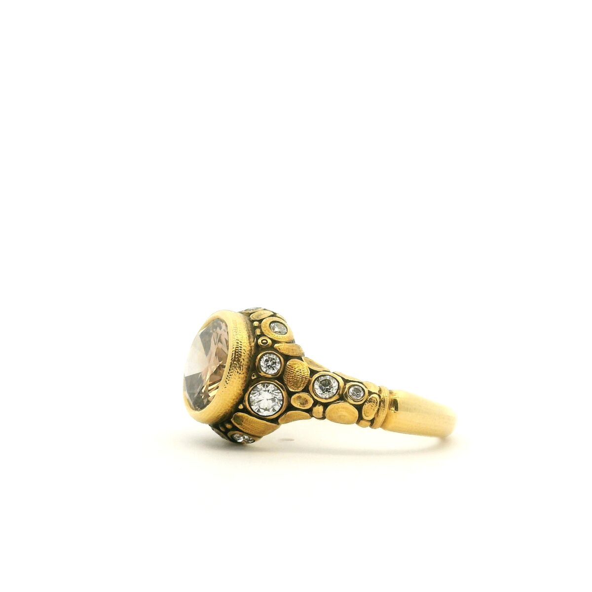 Yellow Gold Cognac Diamond Ring