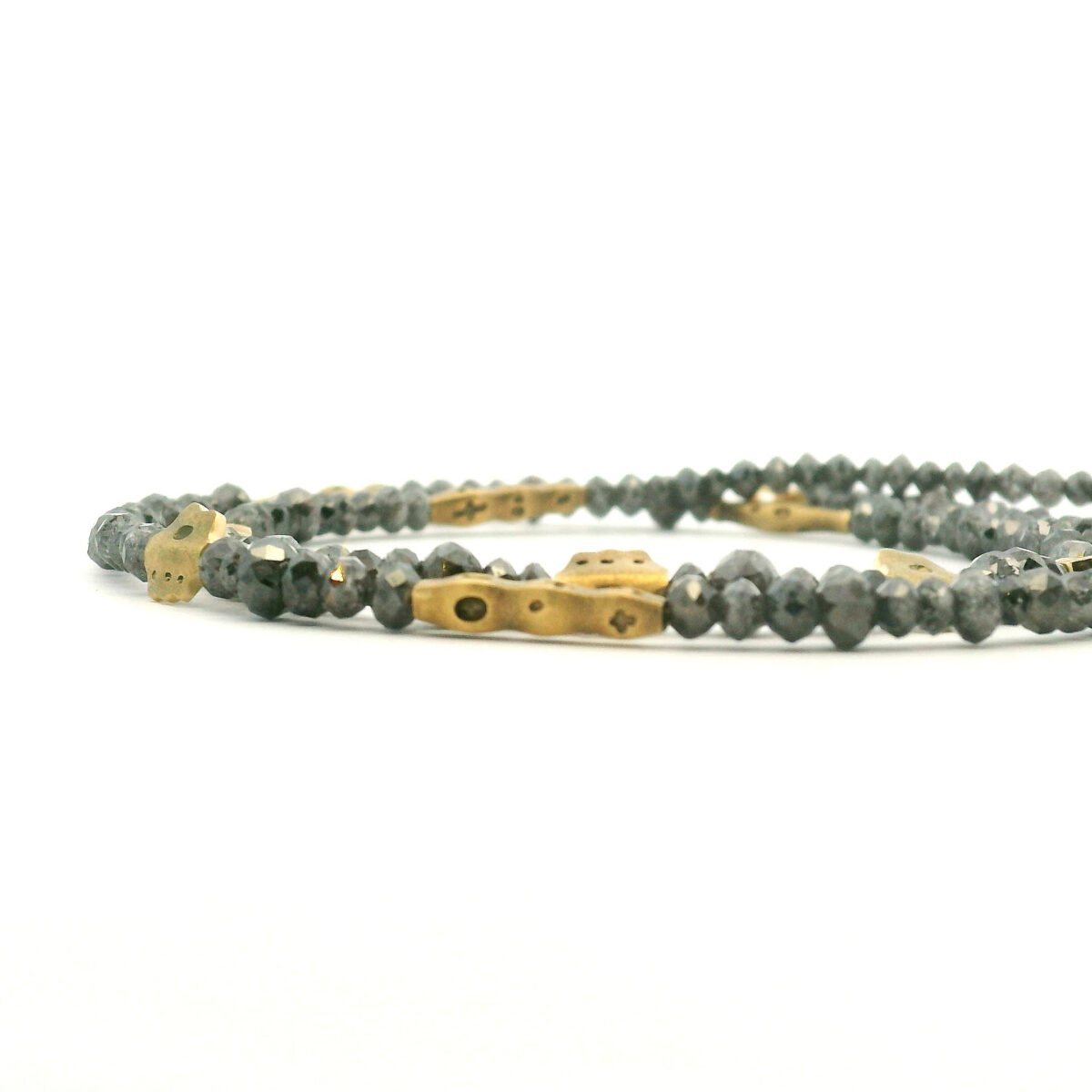 Mixed Gray Diamond 'Flora' Necklace